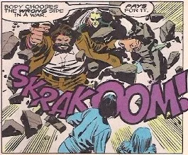 The smallest crash through a wall in comics!