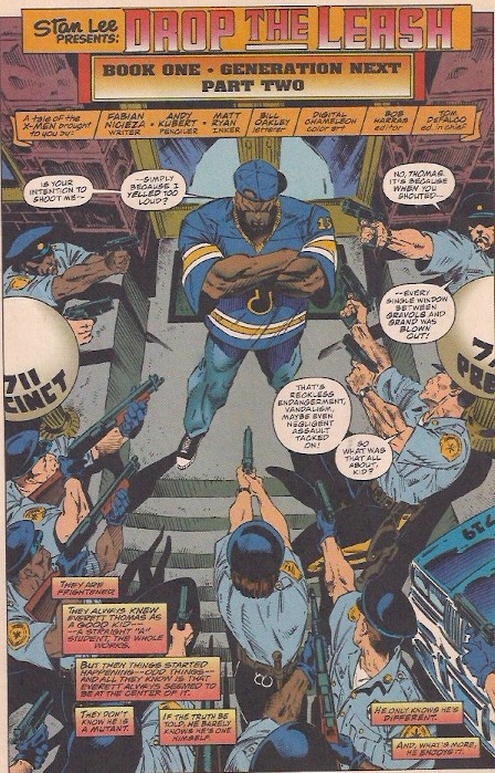 A black man in Missouri with the cops pointing their guns at him, some things never change. 