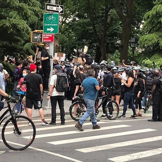 Protests are starting early in Washington Square Park