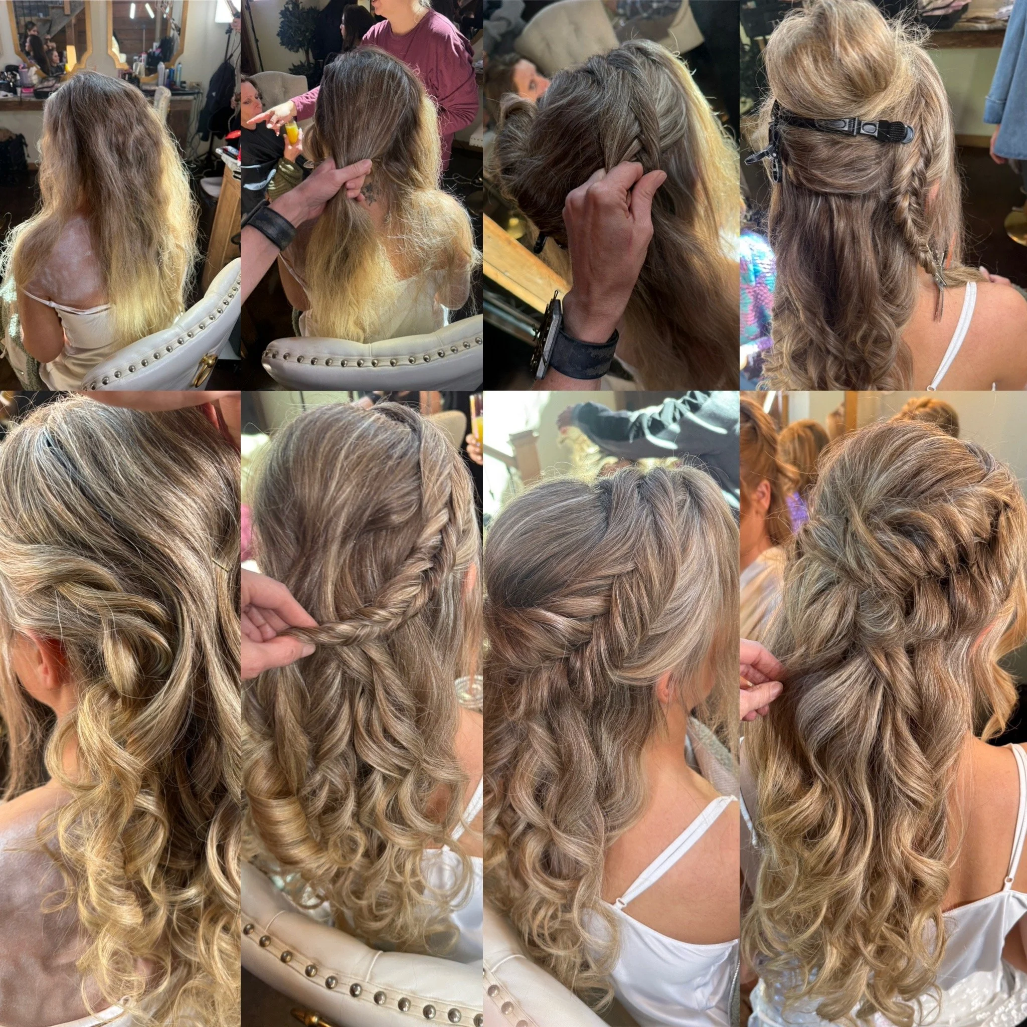  Boho braid. Half up. half down. No extensions. Granville Farms Venue!   