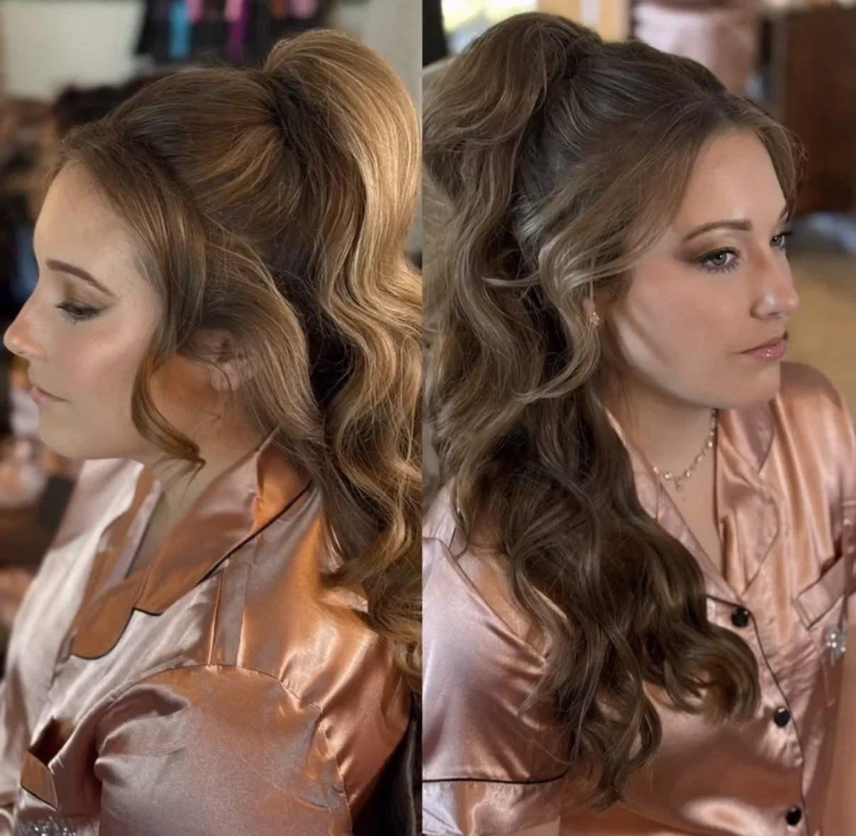  Hey Baby! Flirty goodness! This is also an option for women that want it down but may be windy! Half up and Half down yet playful and sexy! 