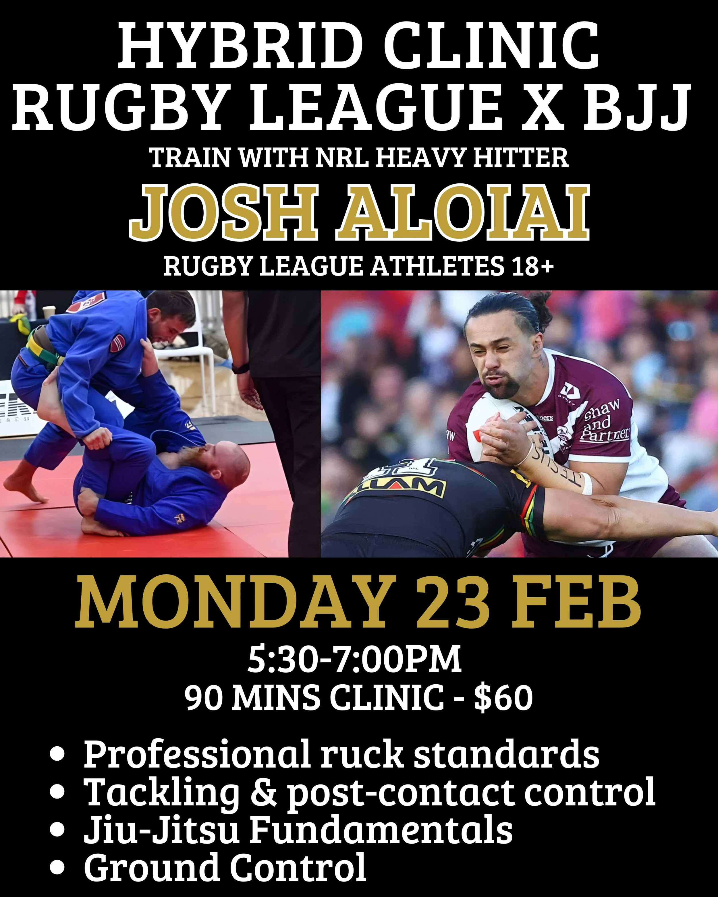 Josh Aloiai Clinic *Monday 23 Feb