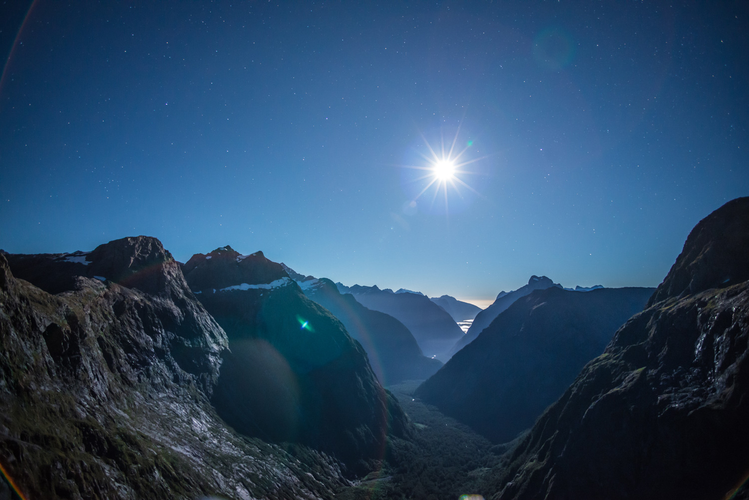 above: Ki Piopiotahi — Gertrude Saddle to catch the sun (2013)