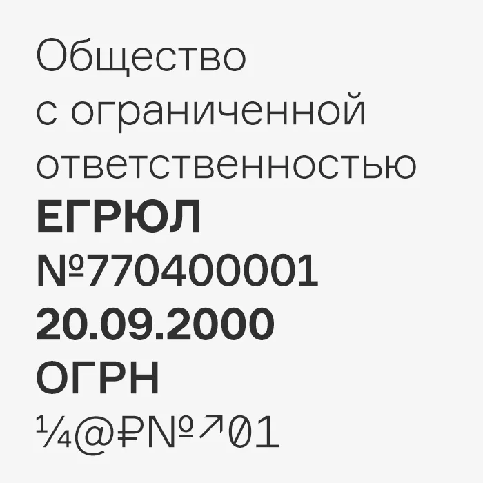 Гарнитура шрифта