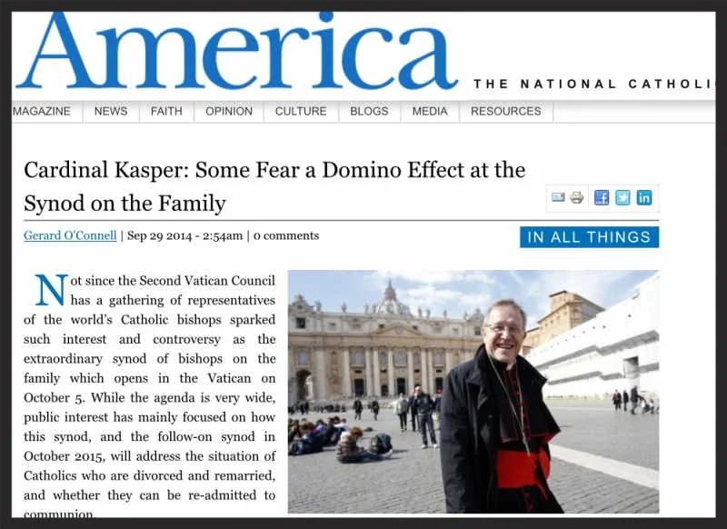 Walter Kasper: Nogle frygter en dominoeffekt på familiesynoden 