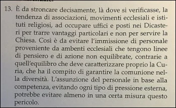 Pave Frans ønsker ikke gejstlige fraktioner indenfor Curien