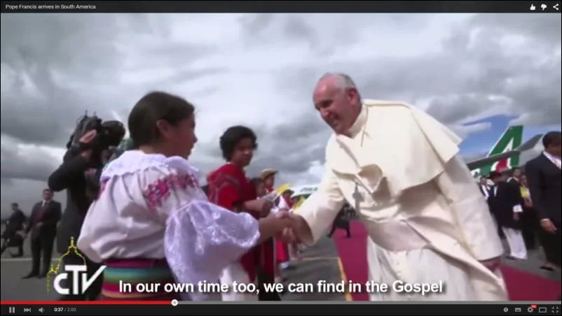 CNS: Pave Frans ankommer til sydamerika