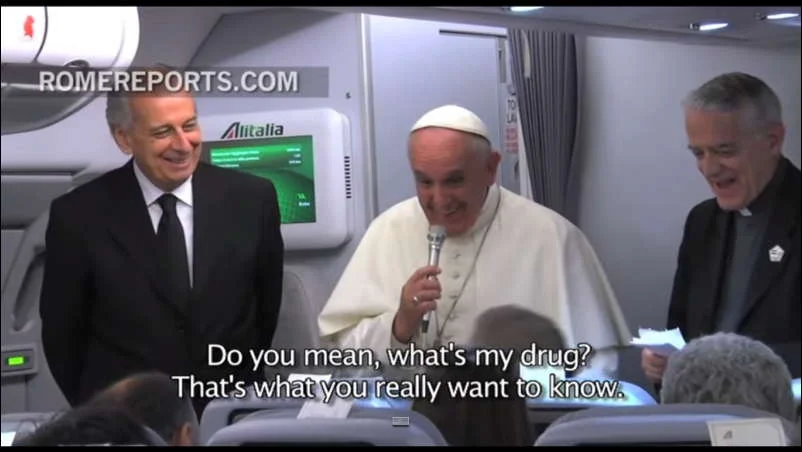 RomeReports: Pope speaks to Journalists aboard his papal plane