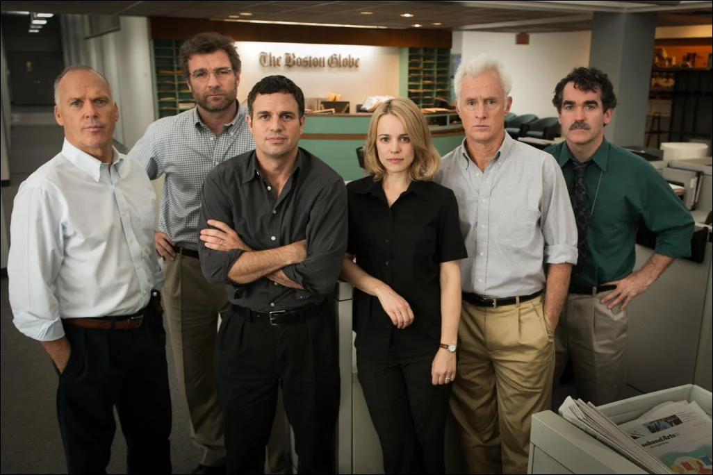 Spotlight teamet og chefredaktøren på avisen Boston Globe