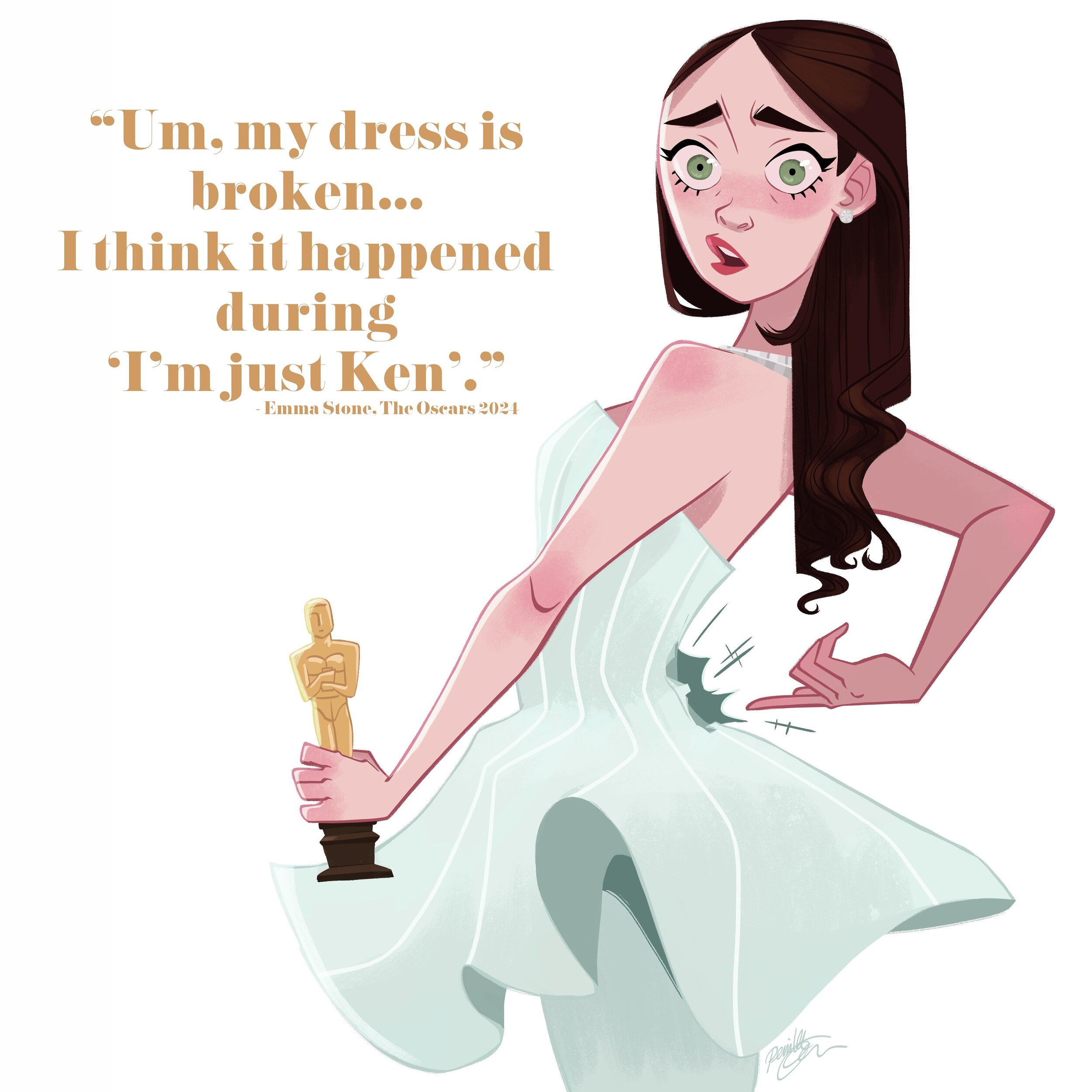 My favorite Oscar moment was seeing Emma Stone&rsquo;s expression when winning the award and being so cute about her dress&rsquo;s zipper breaking. A great #oscarmoment! 

#girlsinanimation #emmastone #poorthings #theacademyawards #theoscars2024 @the