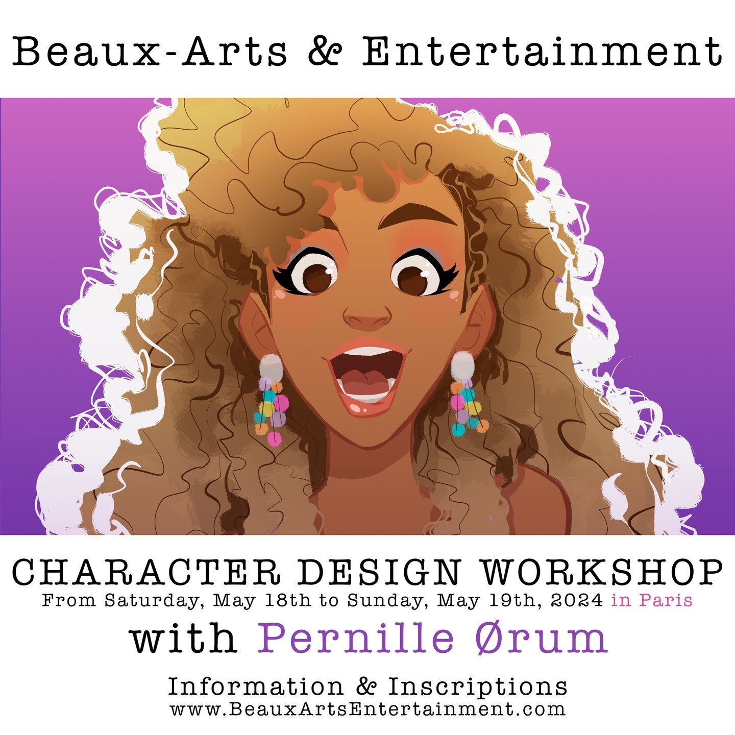 I am excited to share that I will return to Paris this May, to do another workshop with @beauxartsentertainment. I will be conducting a two-day course in English on character design. During the course, I will share my personal approach to character d