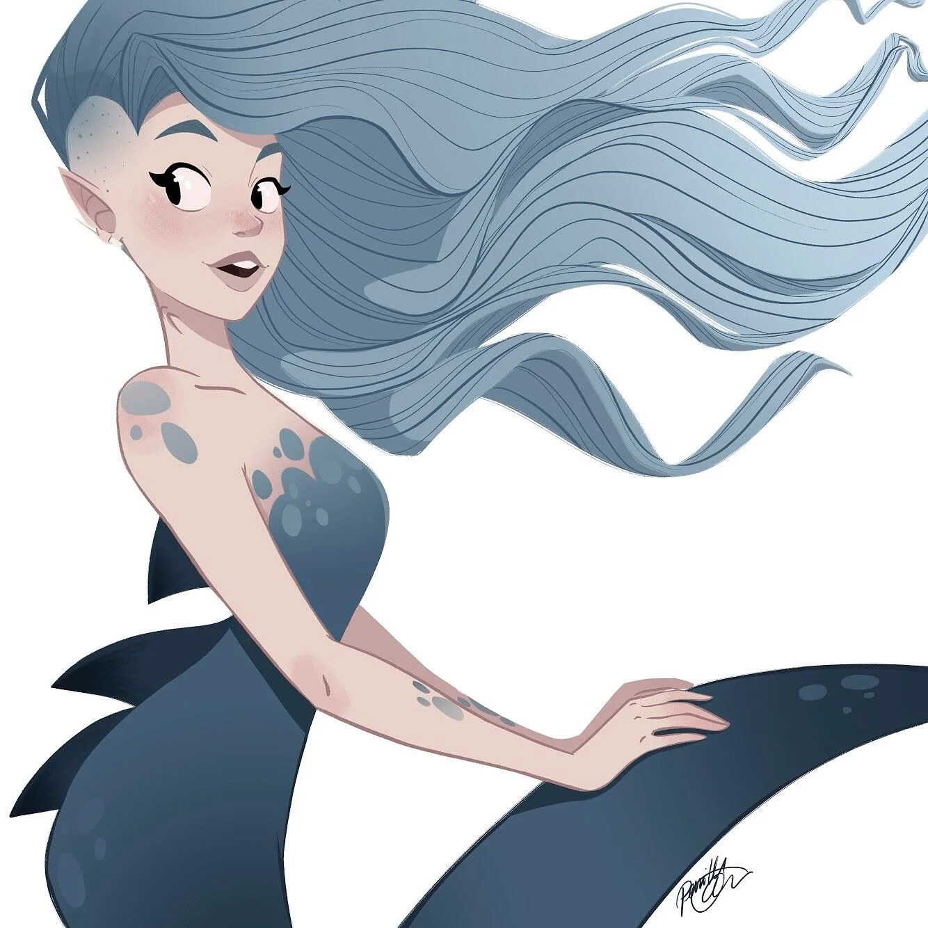 She might be a few years old, but the cover of my Mermay book is still one of my all-time favorite mermaids.
#girlsinanimation #mermaid #mermay #drawing #drawing #doodle #characterdesign