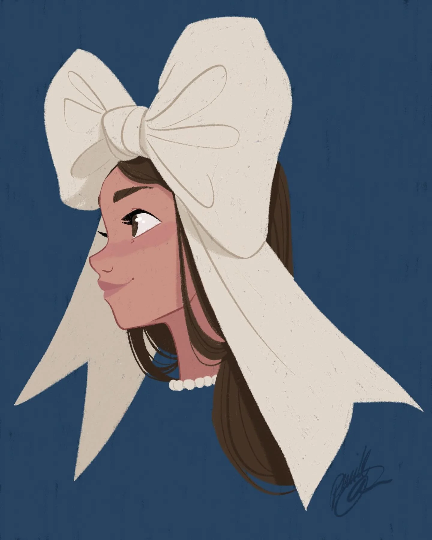I love voluminous bows for Christmas, so here&rsquo;s another bow for the holidays 🎀 

#bowsforchristmas #drawing #girlsinanimation