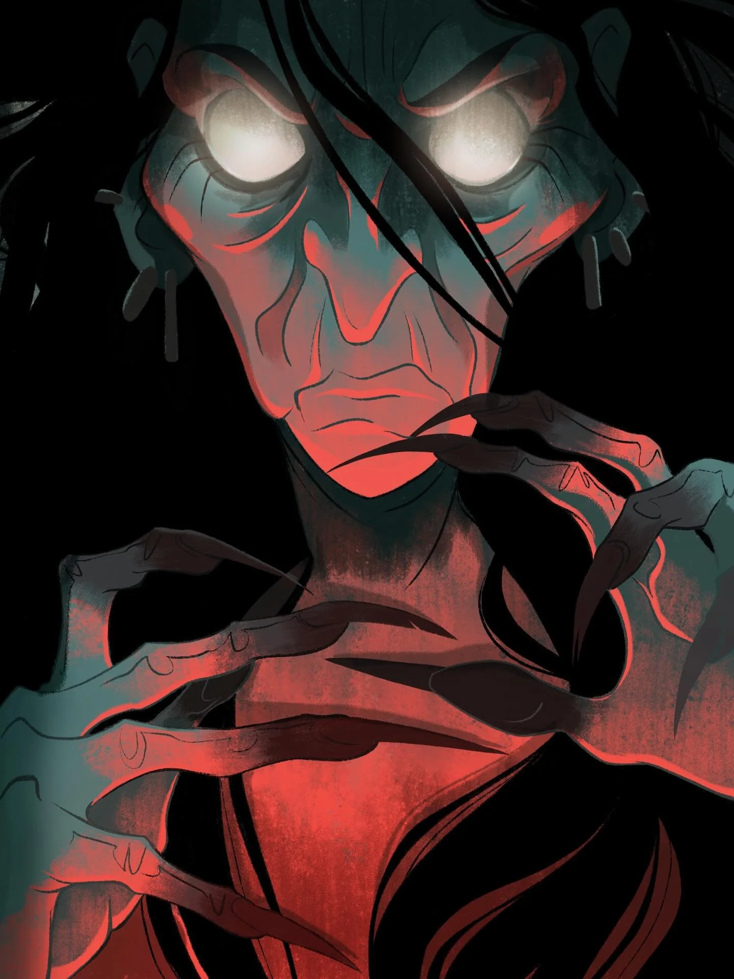 The Sea Witch!

One of the most iconic characters in The Little Mermaid. When designing her for my illustrated version of the story, I wanted her to feel ancient, powerful, and a little terrifying. I wanted her to feel dark. Let me know if you feel l