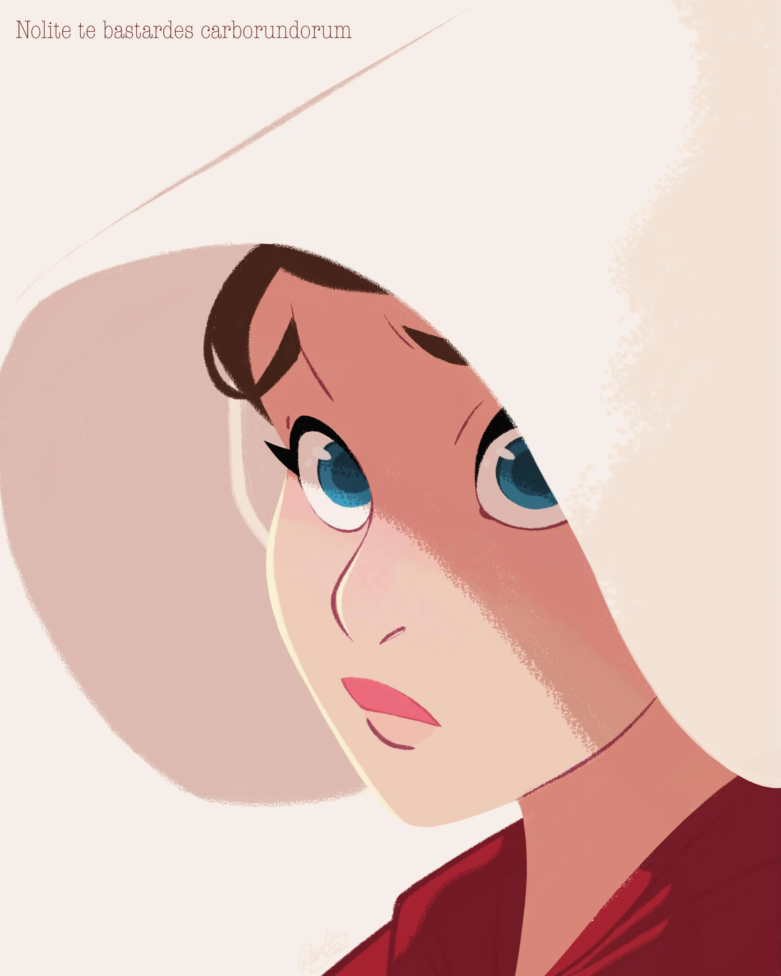 I'm rewatching Handmaid&rsquo;s Tale these days. Hits harder this time around&hellip;

#handmaidstale #drawing #underhiseye #pernilleoerum