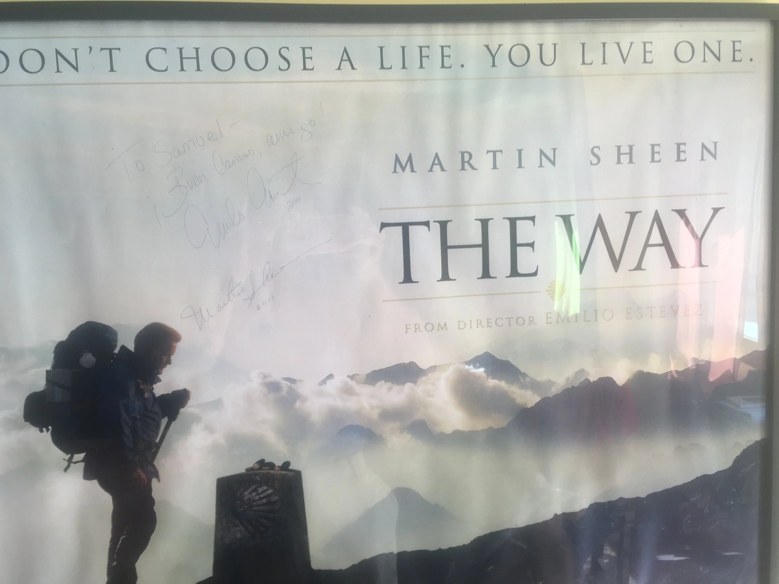 We stayed in the hostal where the movie "The Way" was filmed. 