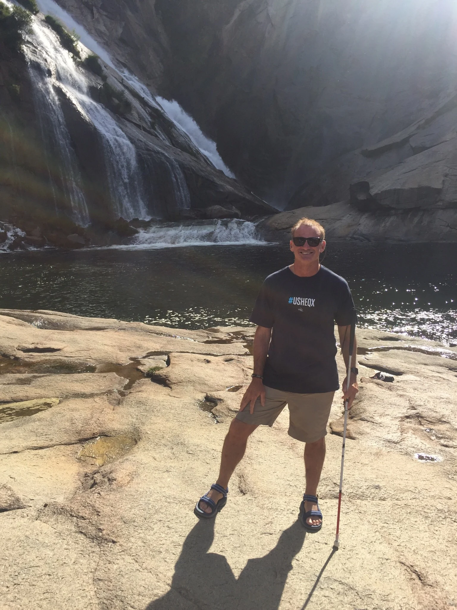 Waterfall with Own The Equiinox t-shirt 