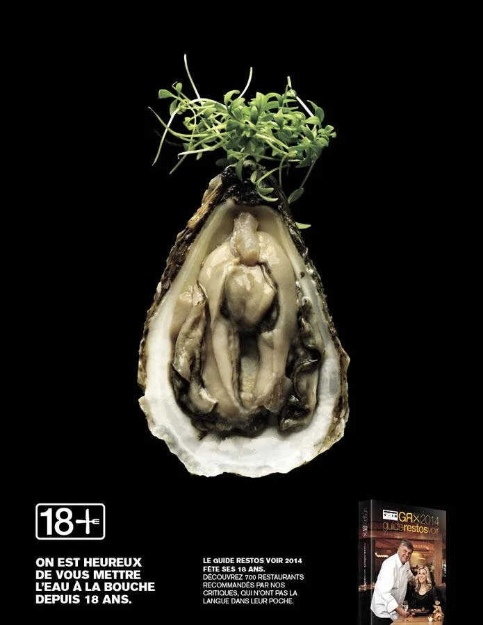 an Ad campaign by Publicis Montreal for the 2014 Voir Restaurant Guide.