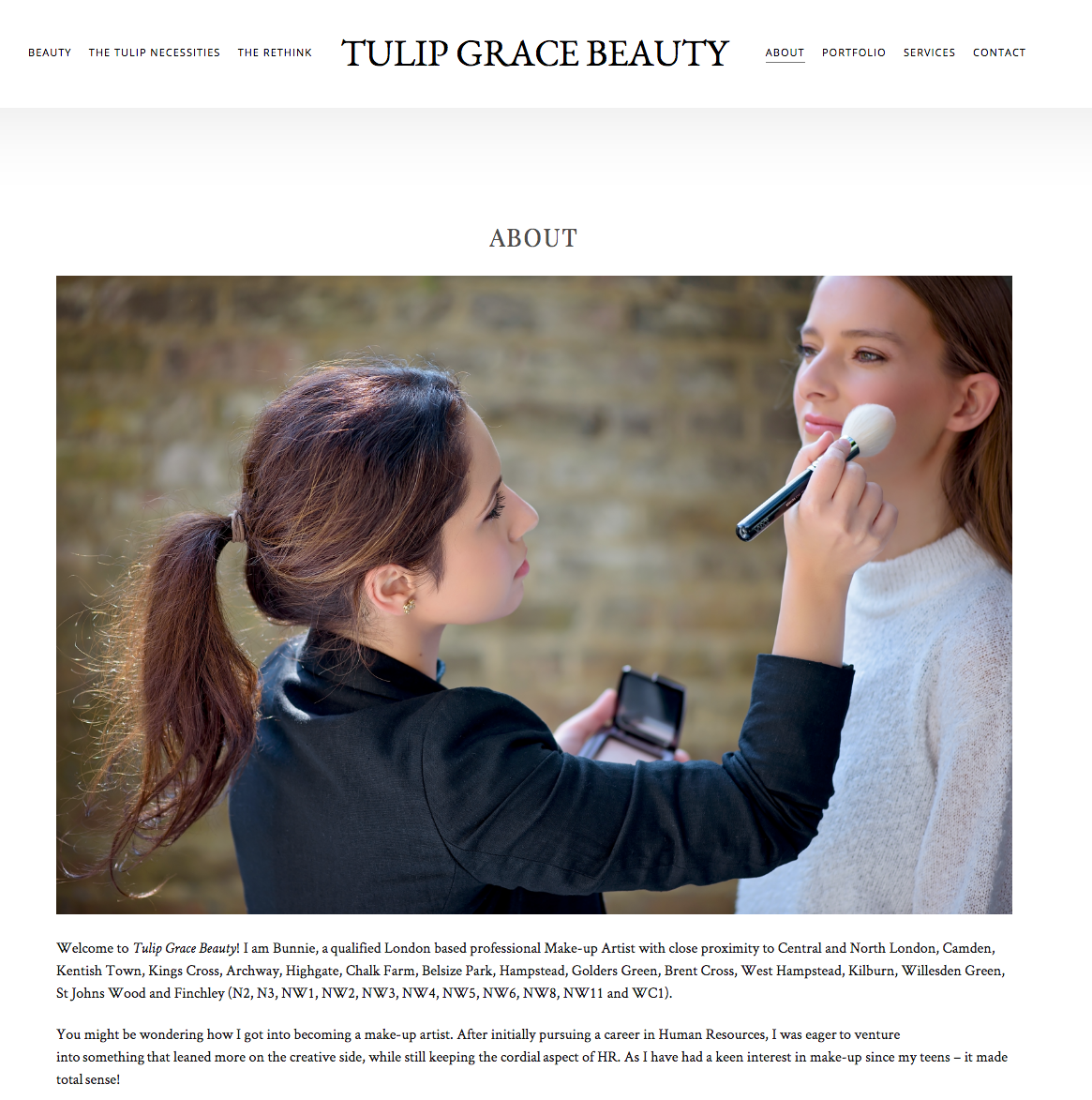 Commercial work for Tulip Grace beauty