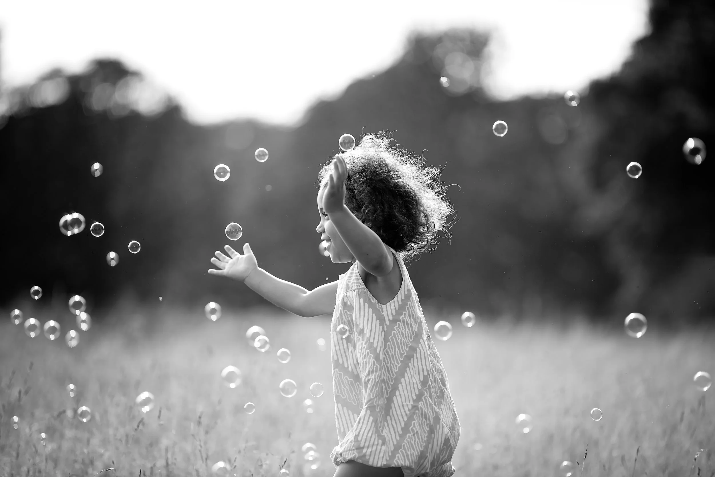Black and white portrait photography