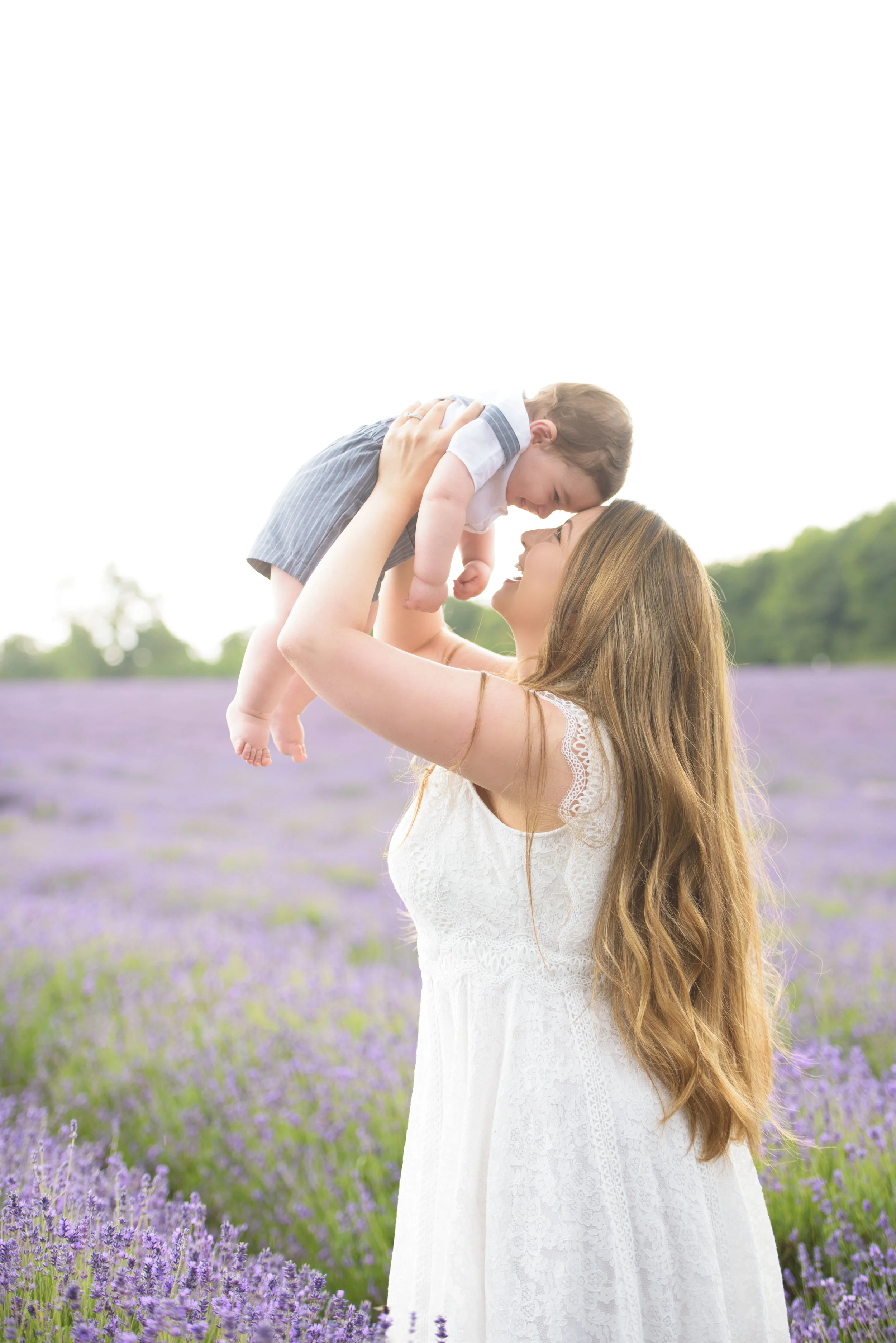 Mother and baby photo shoot