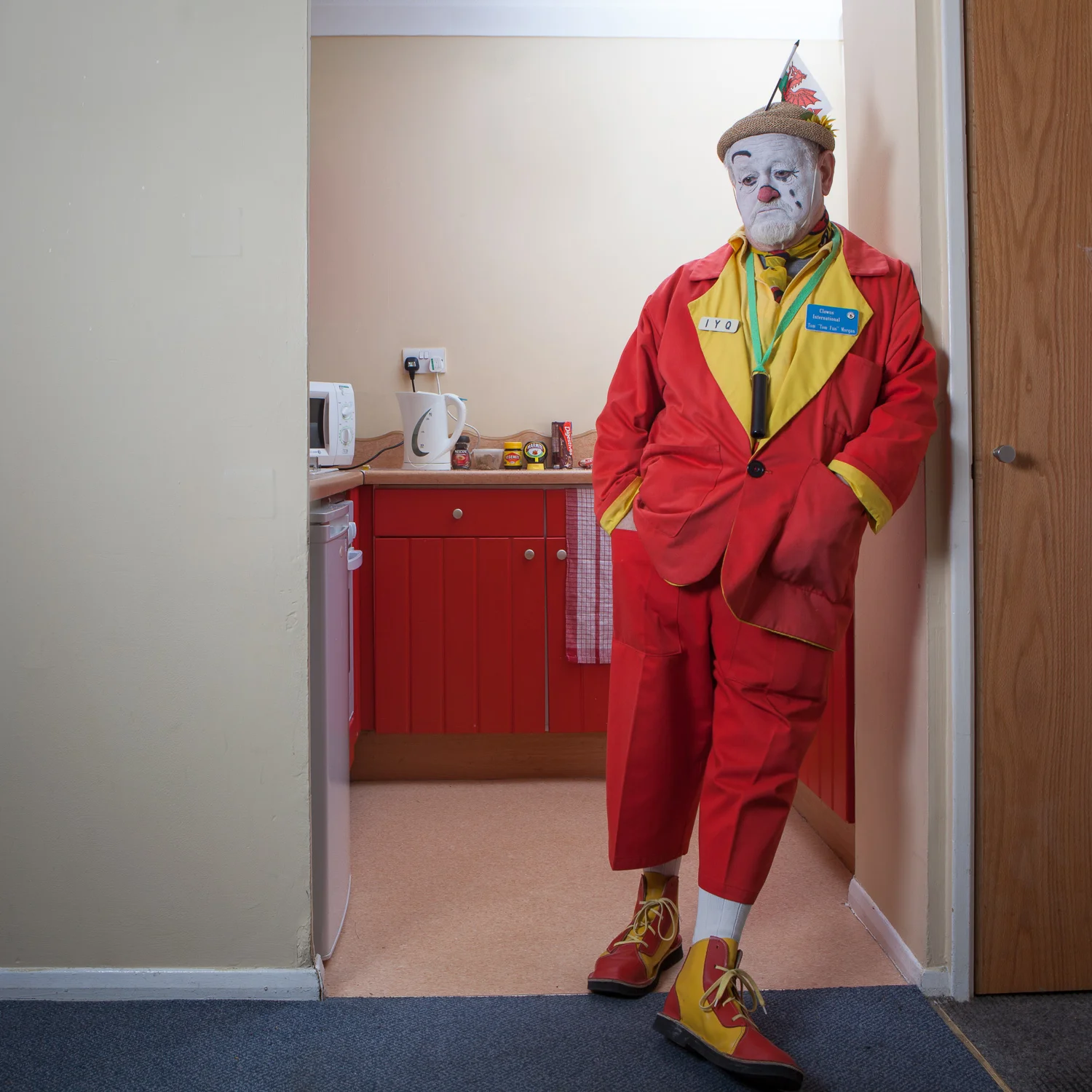Tom "Tom Fun" Morgan at The International Clown Festival. For Diabetes UK