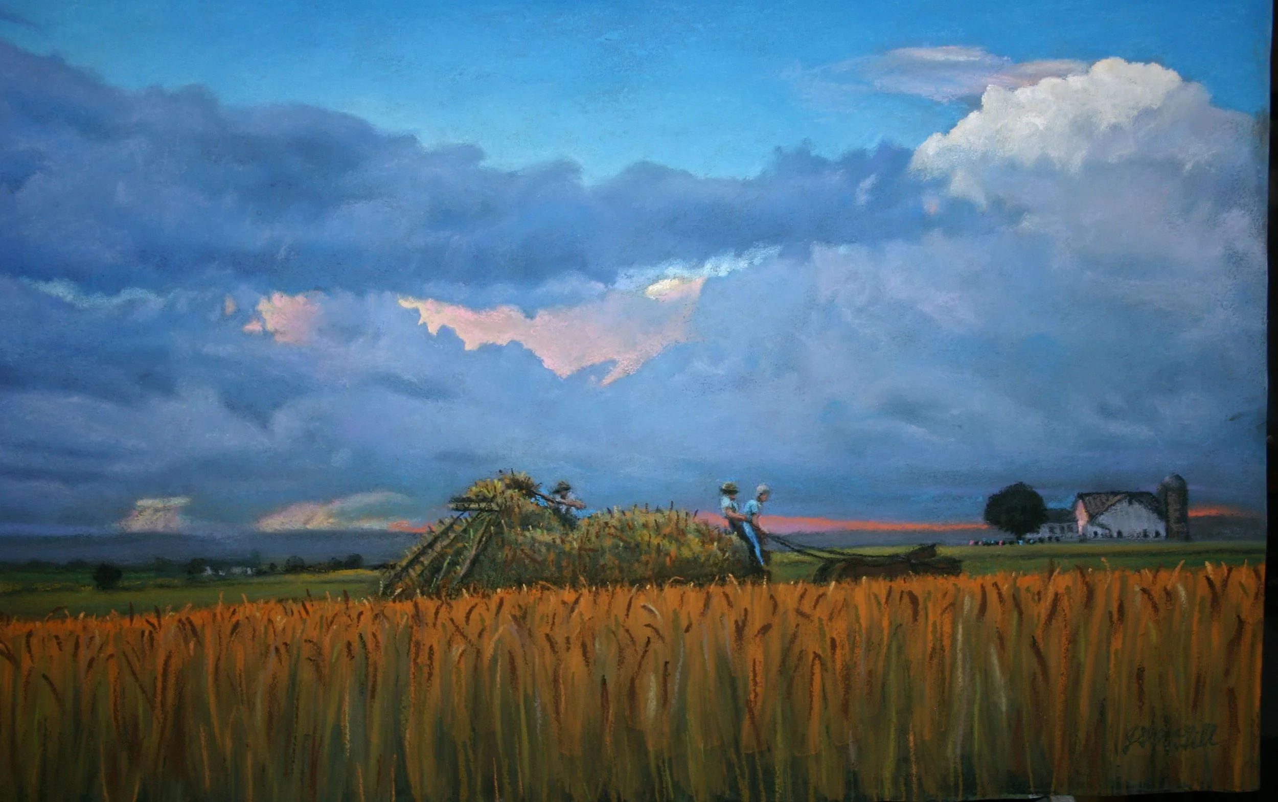 Amber Waves, pastel on board 18"X30"