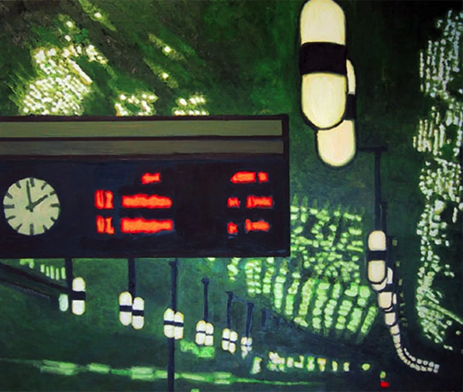 U-Bahnhof Märkisches Museum, 2001, oil on canvas, 20”x24” (50x60cm)
