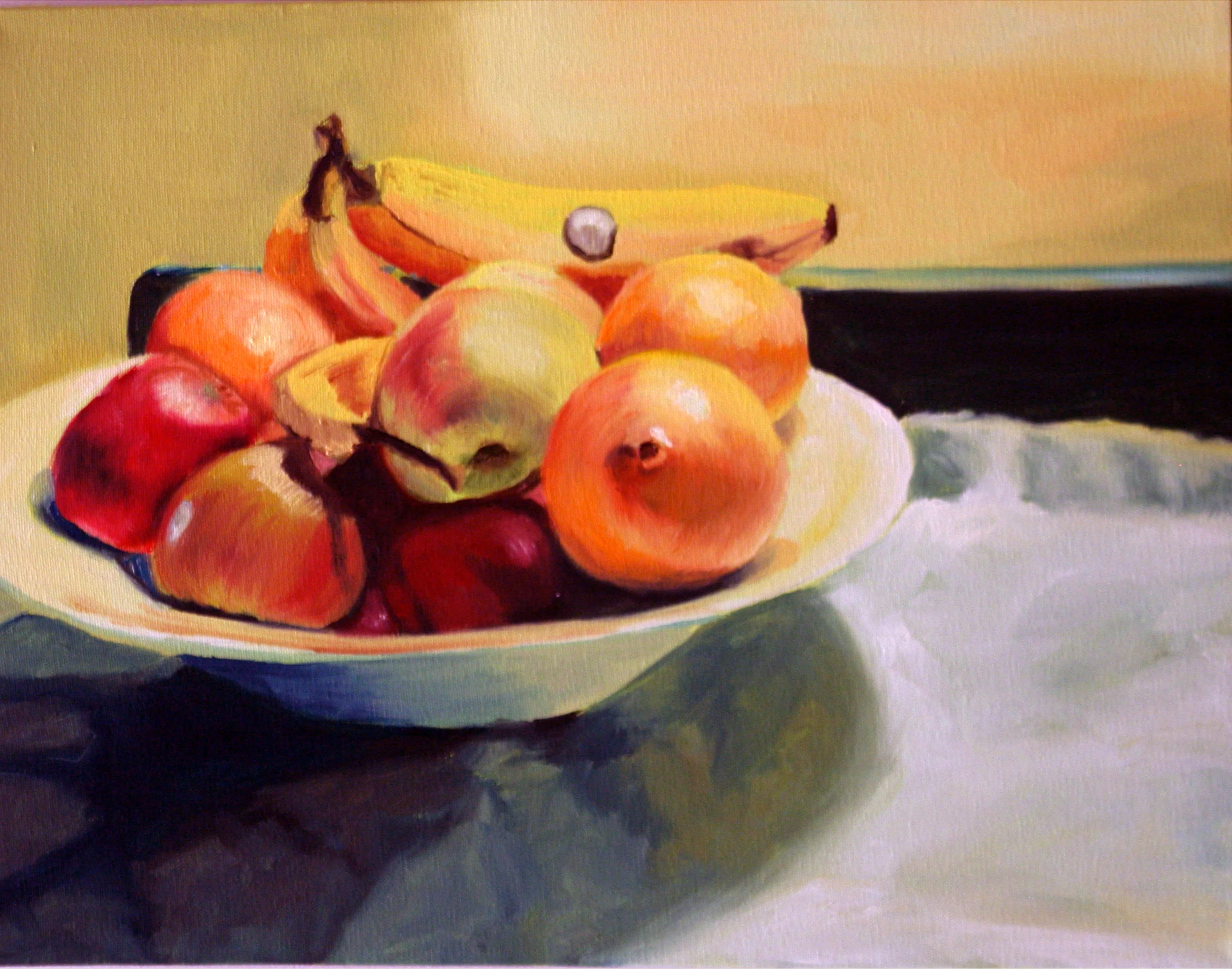 Study for Fruit, 2004, oil on canvas, 11"x14" (≈28x36cm)