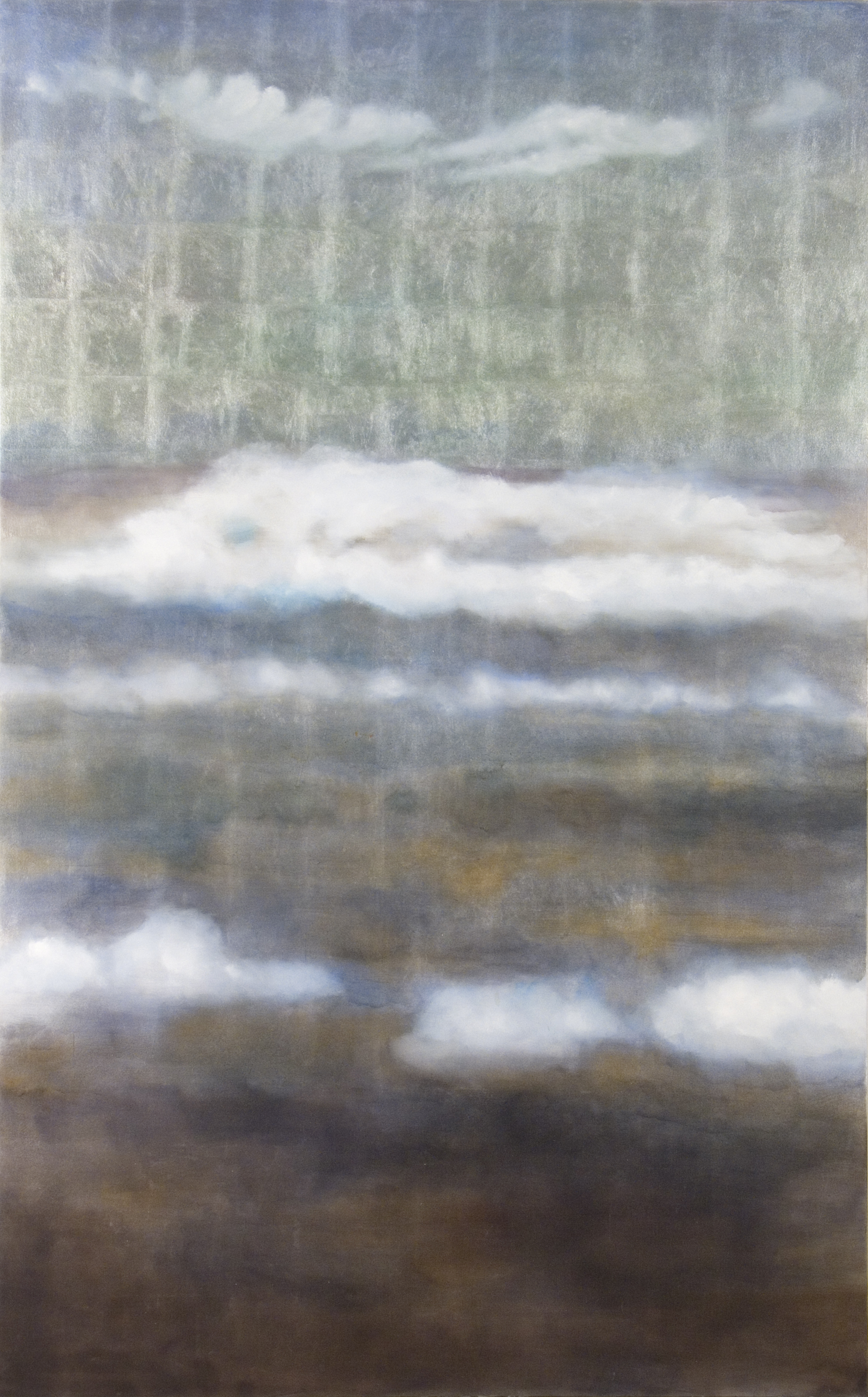 No Such Place, 2006, oil + alum-silver on canvas, 96"x60” (≈244x152cm)