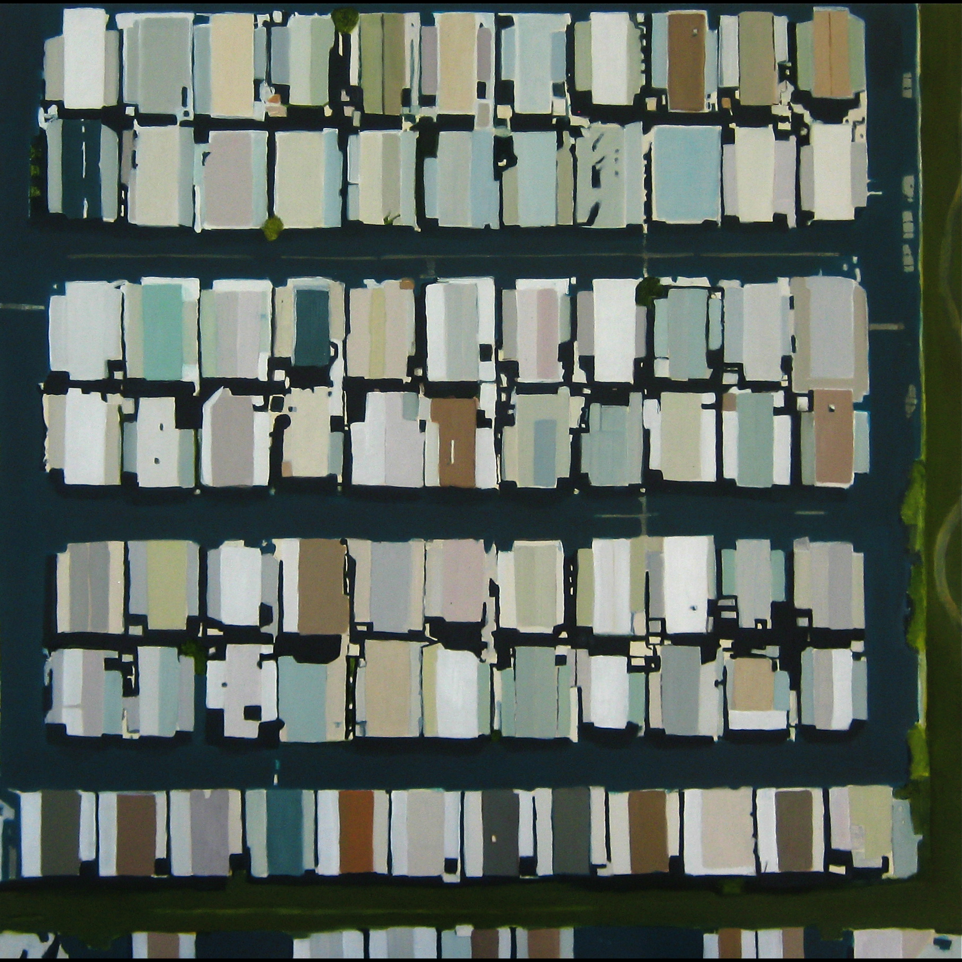 Sunset Vista, 2008, oil on panel, 26 3/8”x24” (≈66x61cm)