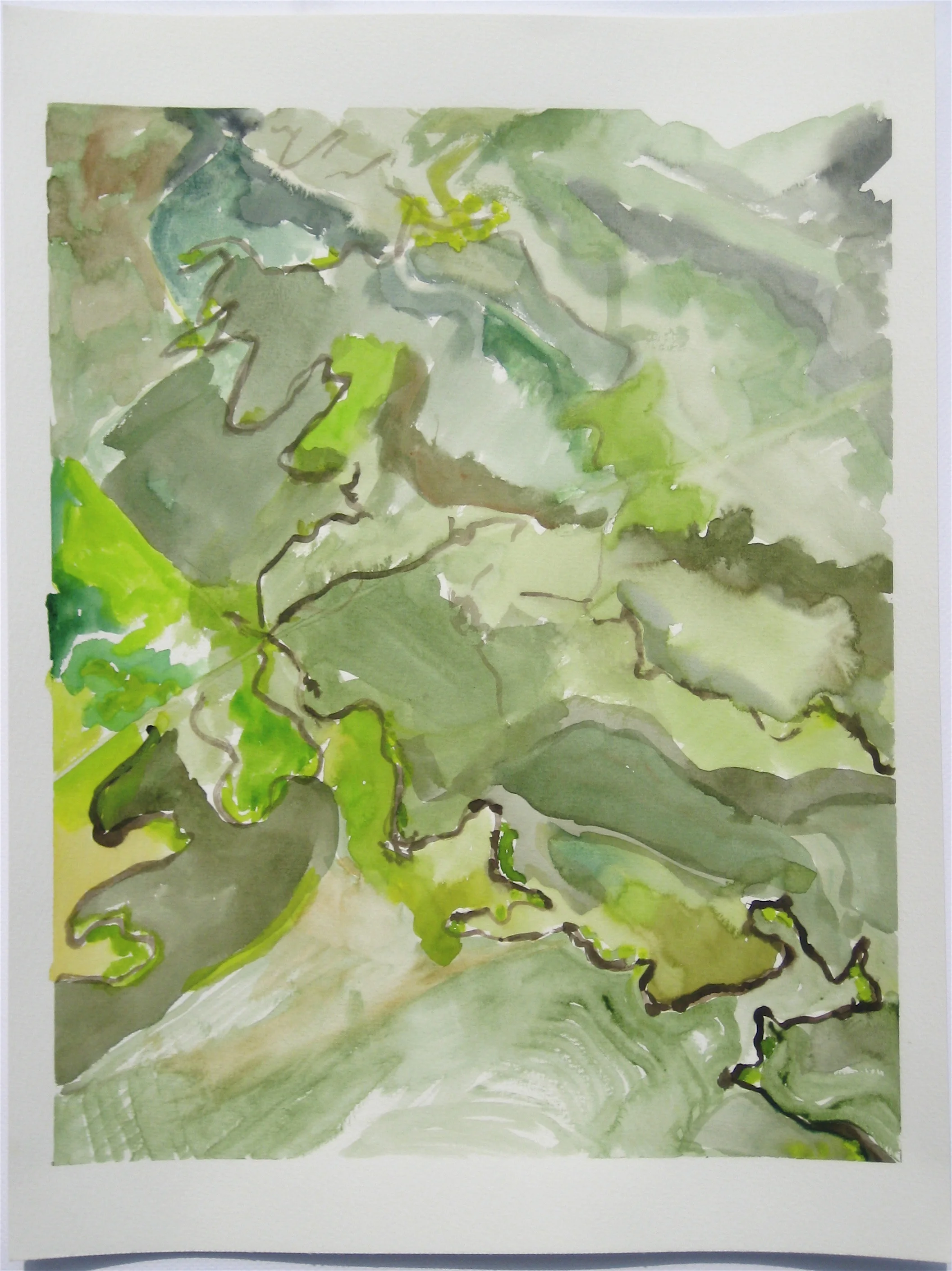 Sky #4.5/2007, 2007, watercolor on paper paper: 20”x15"; image: 17 1/2”x13 6/8"