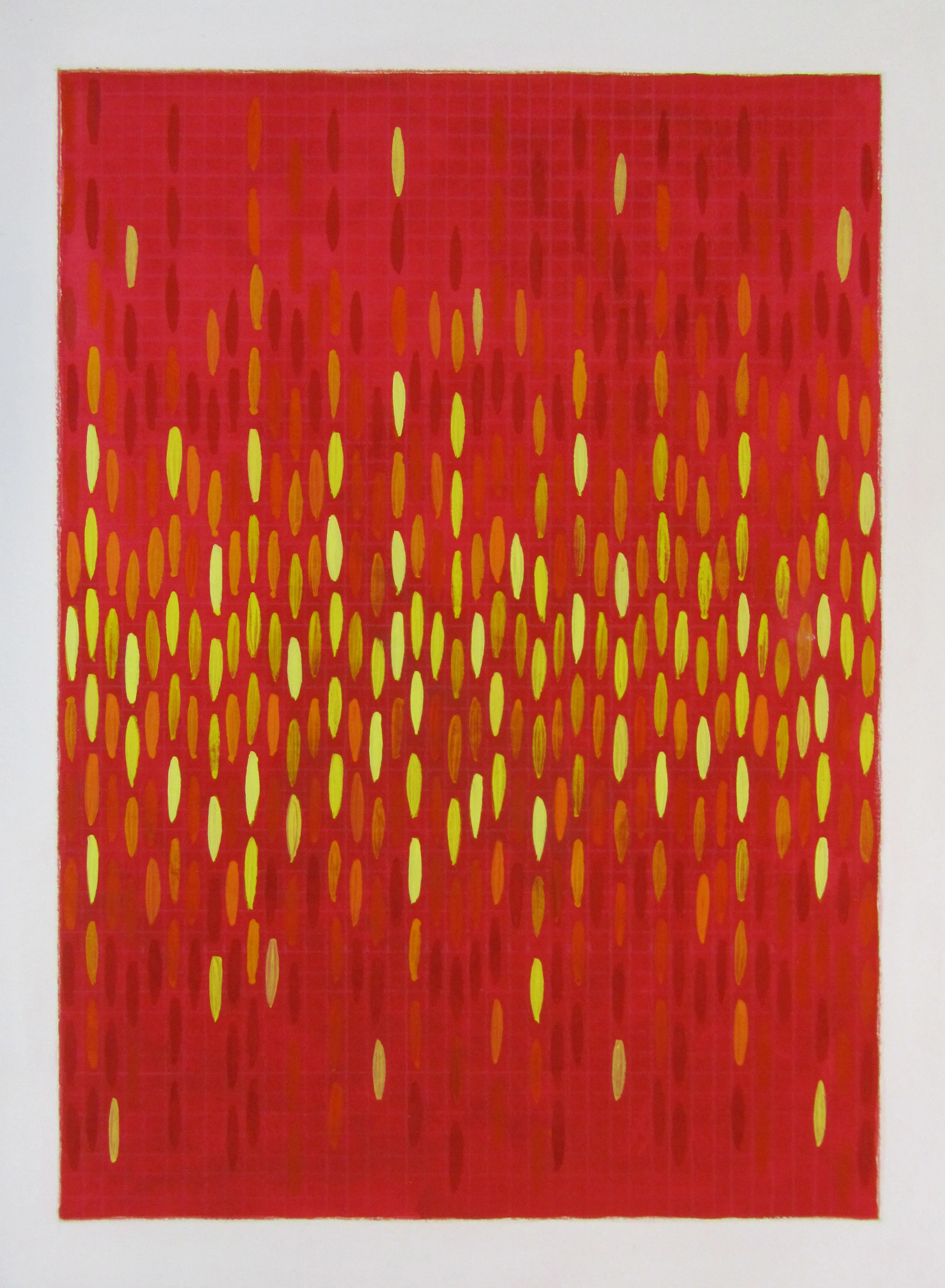 Afloat on Paper (Red Tide), 2012, watercolor and gouache on paper 16”x12” (≈41x30cm)