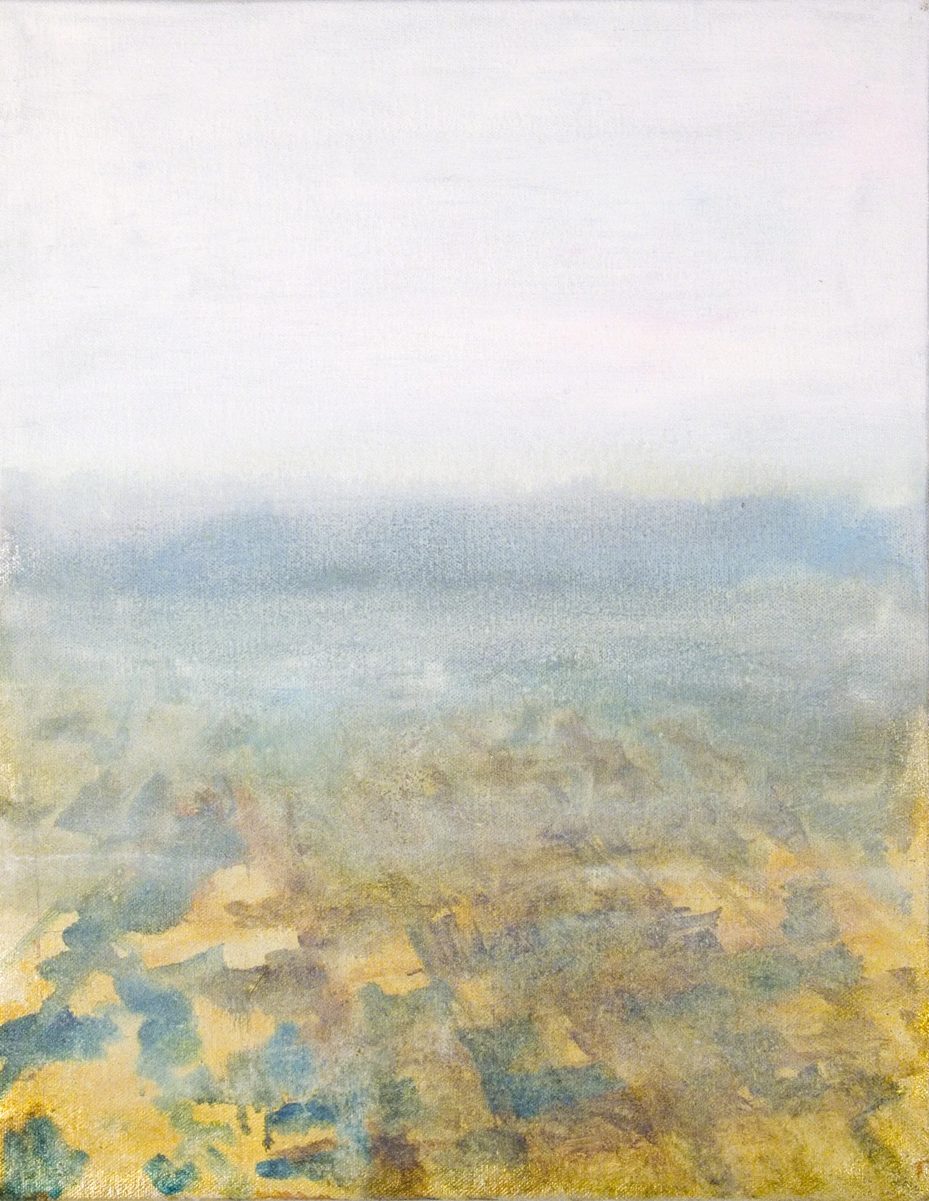 Cloud on the Ground, 2006, oil + alum-silver on canvas, 14"x11"
