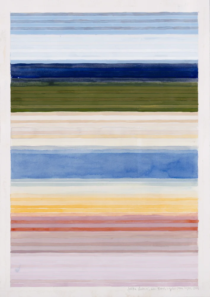 Color Bands (Yellowstone Light), 2014, Watercolor and gouache on paper, 20”x14 1/4”