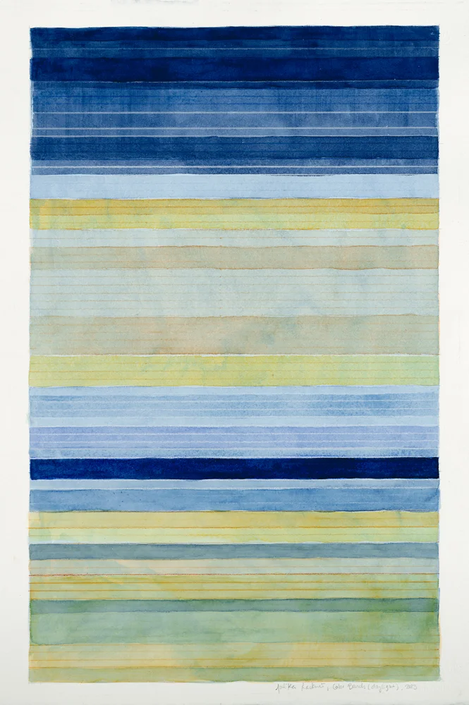 Color Bands (Daylight), 2013, Watercolor and gouache on paper, 22 3/4”x15 1/4”