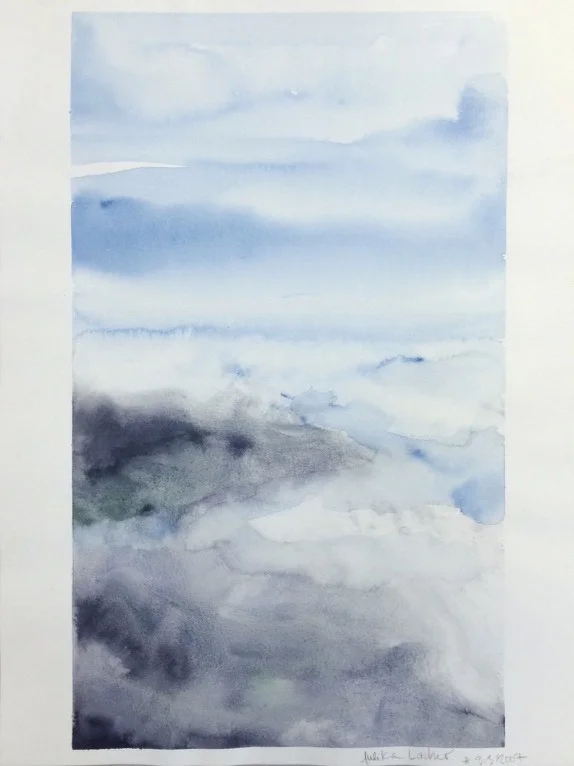 Sky 3.3.2007, 2007, watercolor on paper, 12.5" x 9.5"