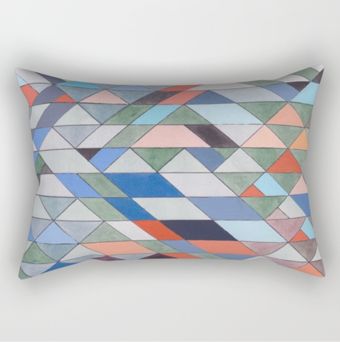 Triangles 7 Rectangular Pillow