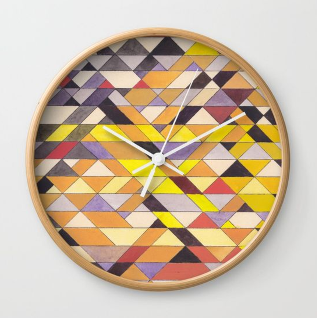 Triangles 8 Wall Clock