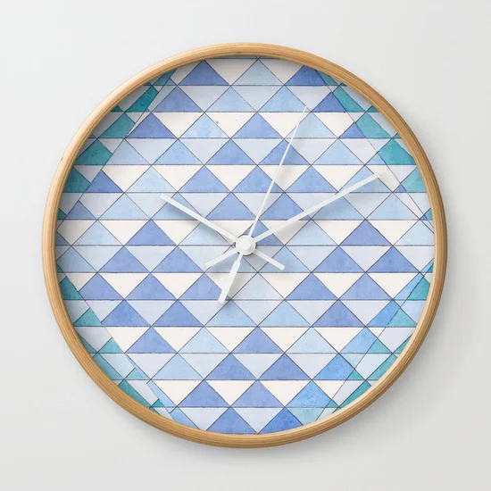 Triangles 9 Wall Clock