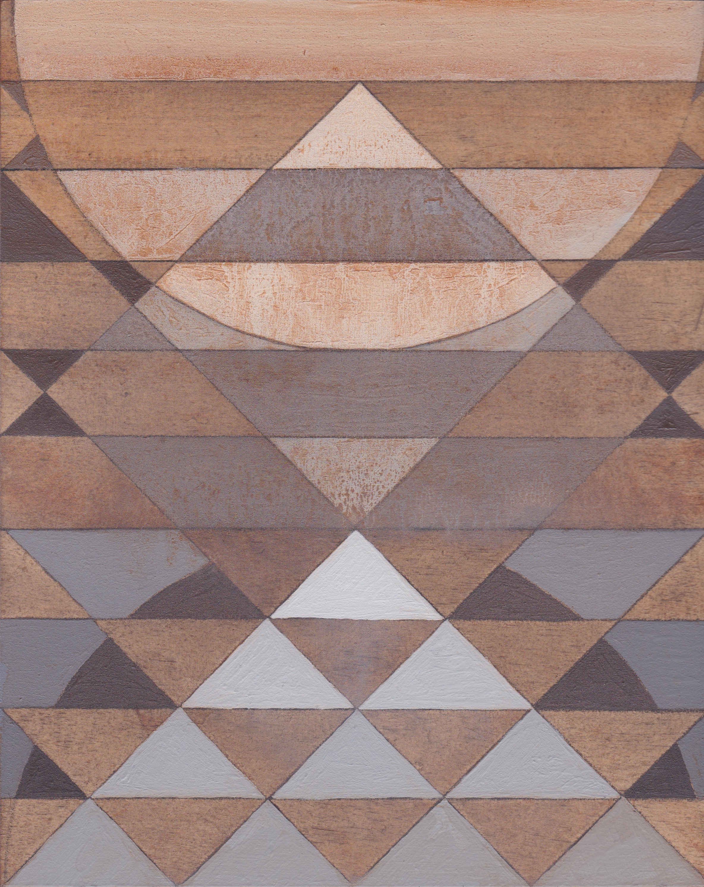 Pyramid Sun Dusk, 2018. Oil on Panel. 10"x8" (25x20cm)