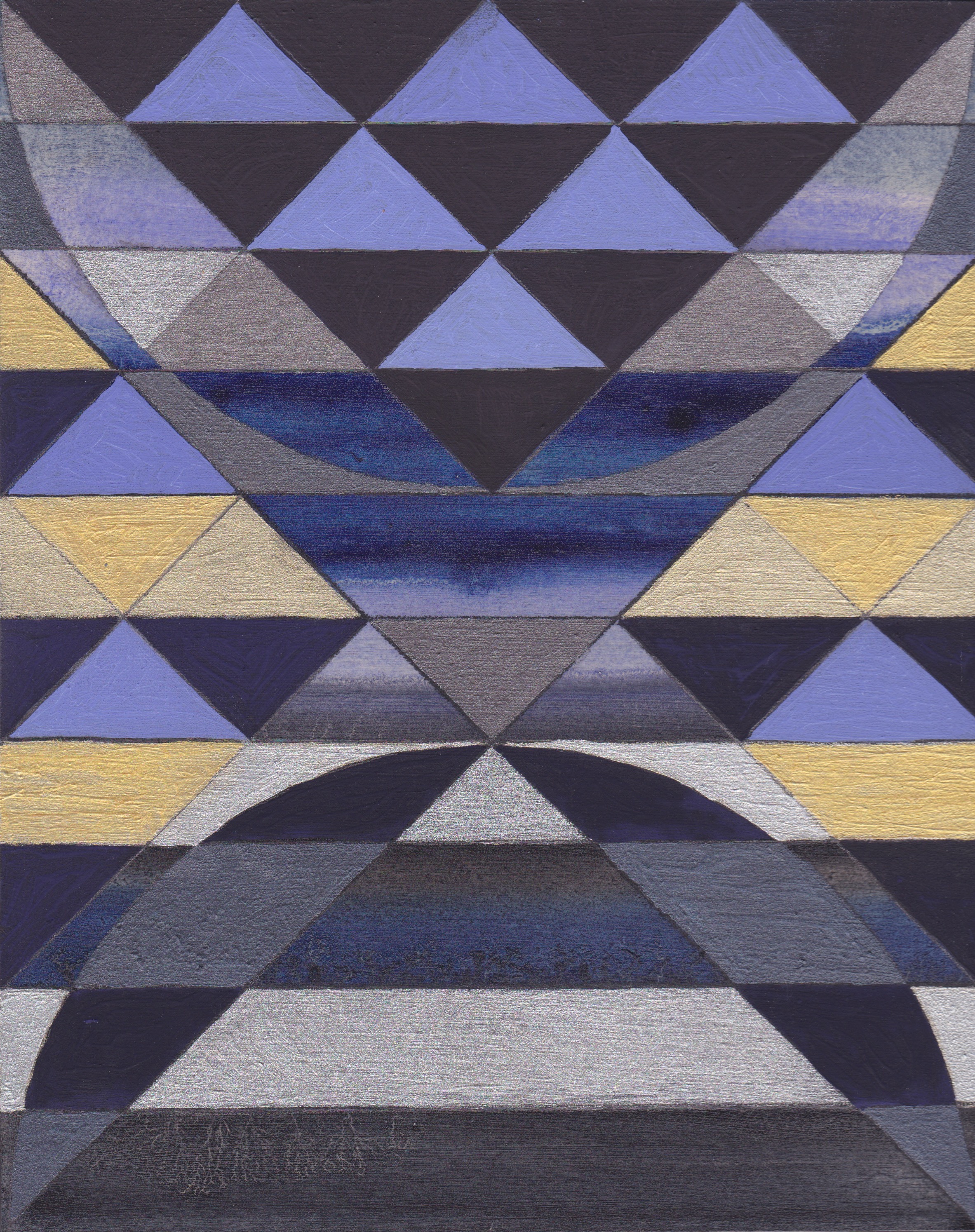 Pyramid Reflections. 2018. Oil on Panel. 10"x8" (25x20cm)