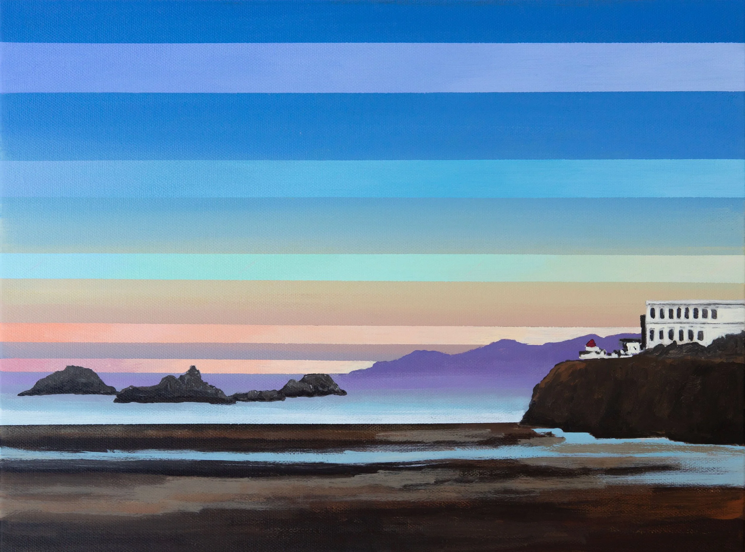 Ocean Beach Evening, 2026. Oil on Canvas. 12"x16"x.75"