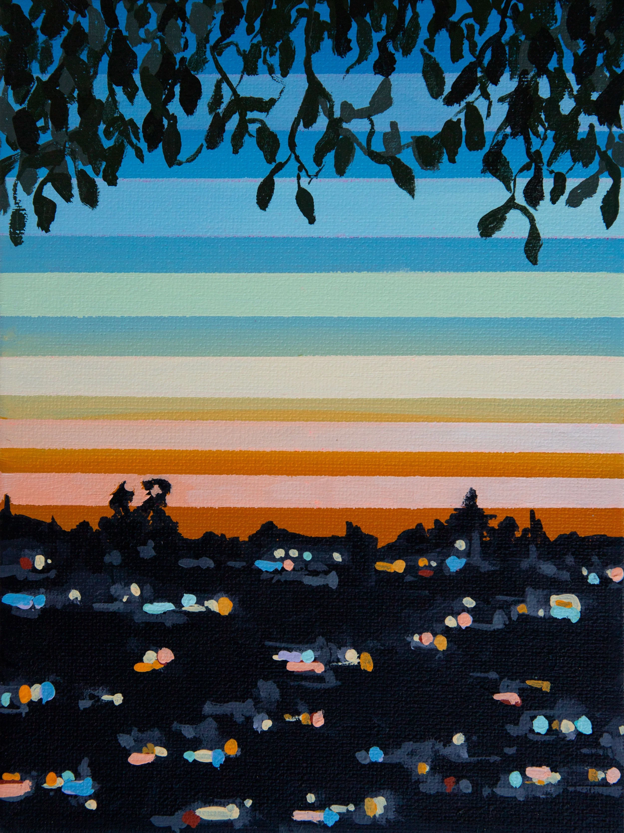 Evening Hills, 2026. Oil on Canvas. 8"x6"x.75"