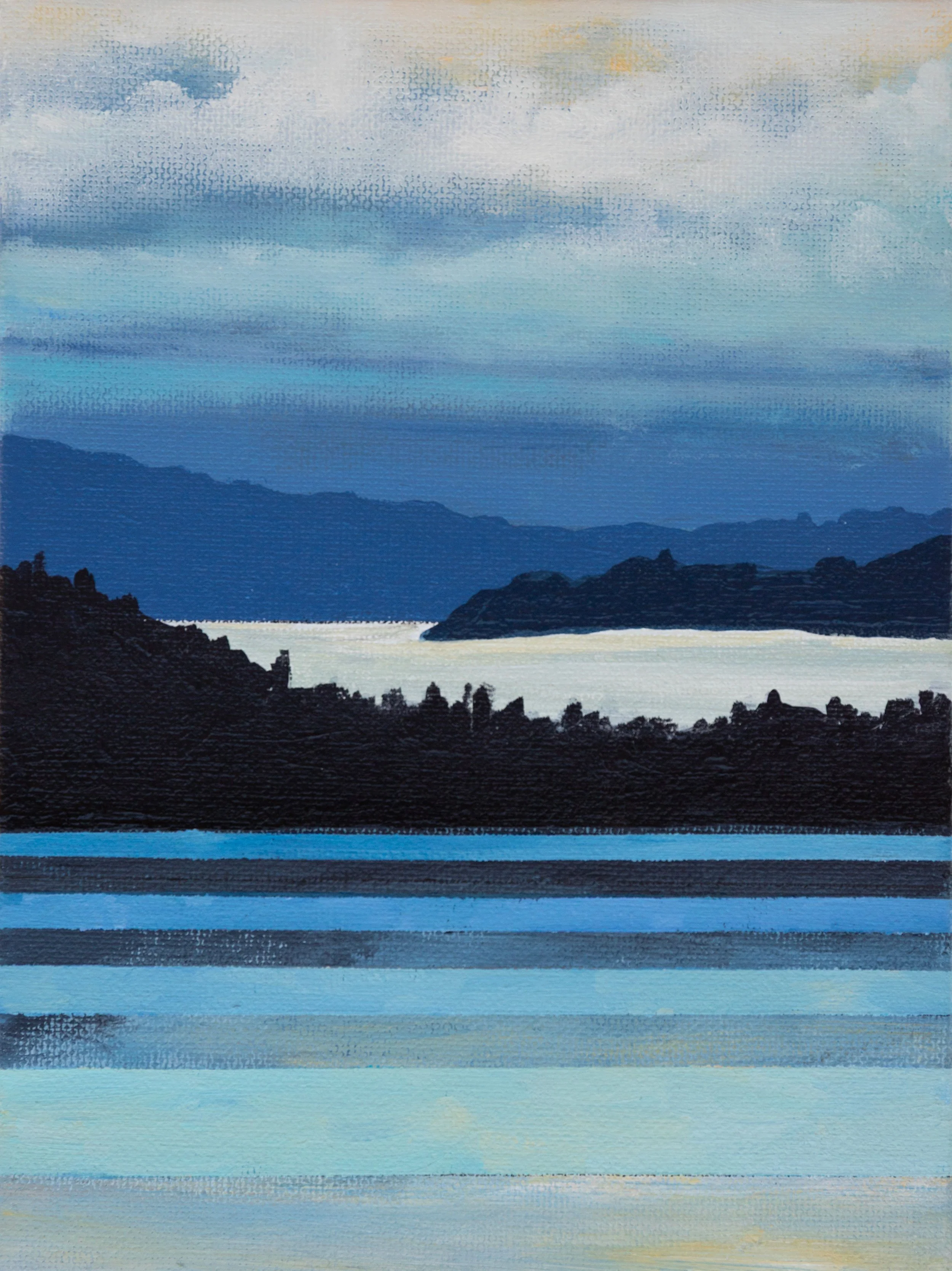 Shining Coast. 2026. Enamel and Acrylic on Canvas. 20"x16"x.75
