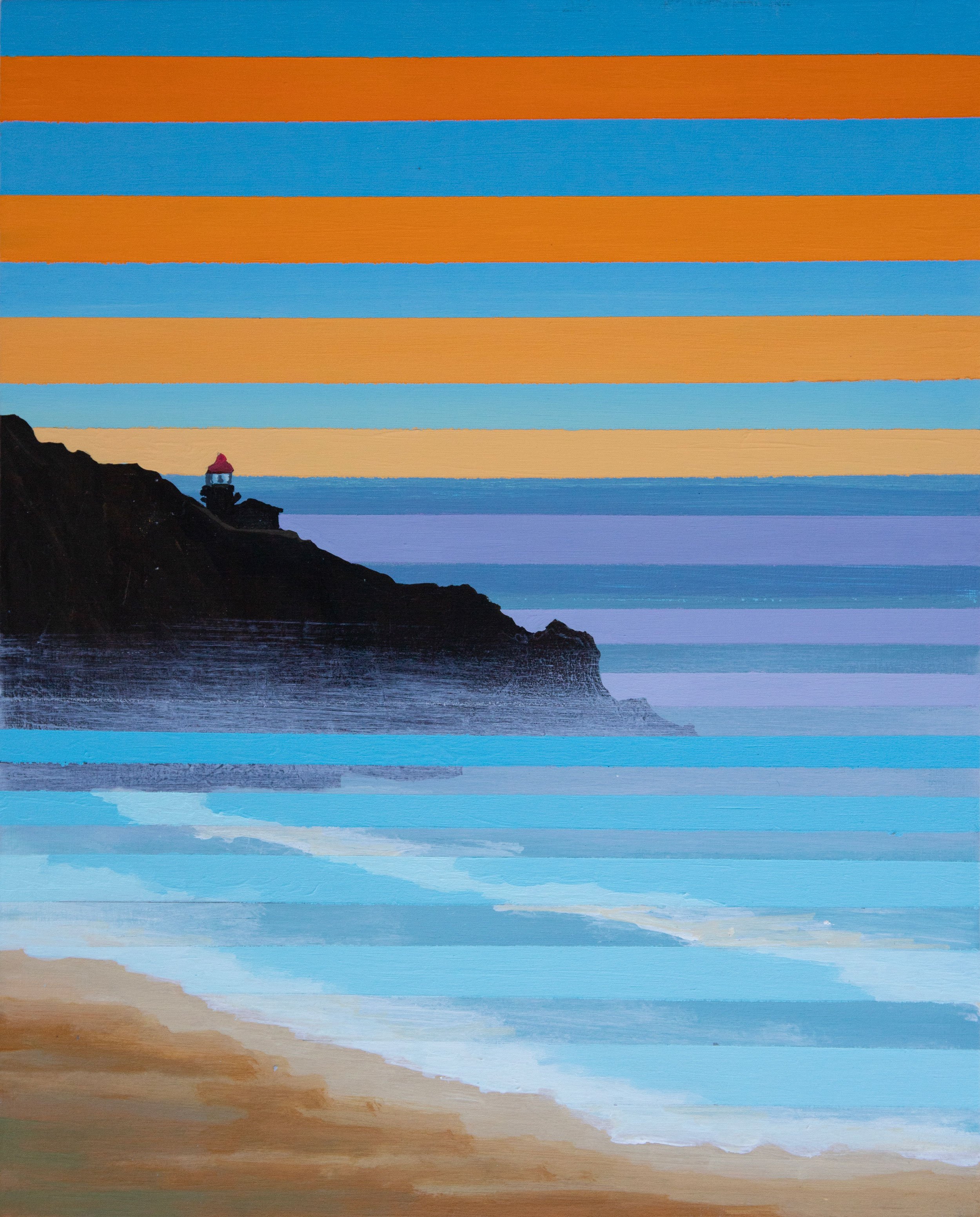 Lighthouse. 2026. Acrylic on Panel. 10"x8"x.75"