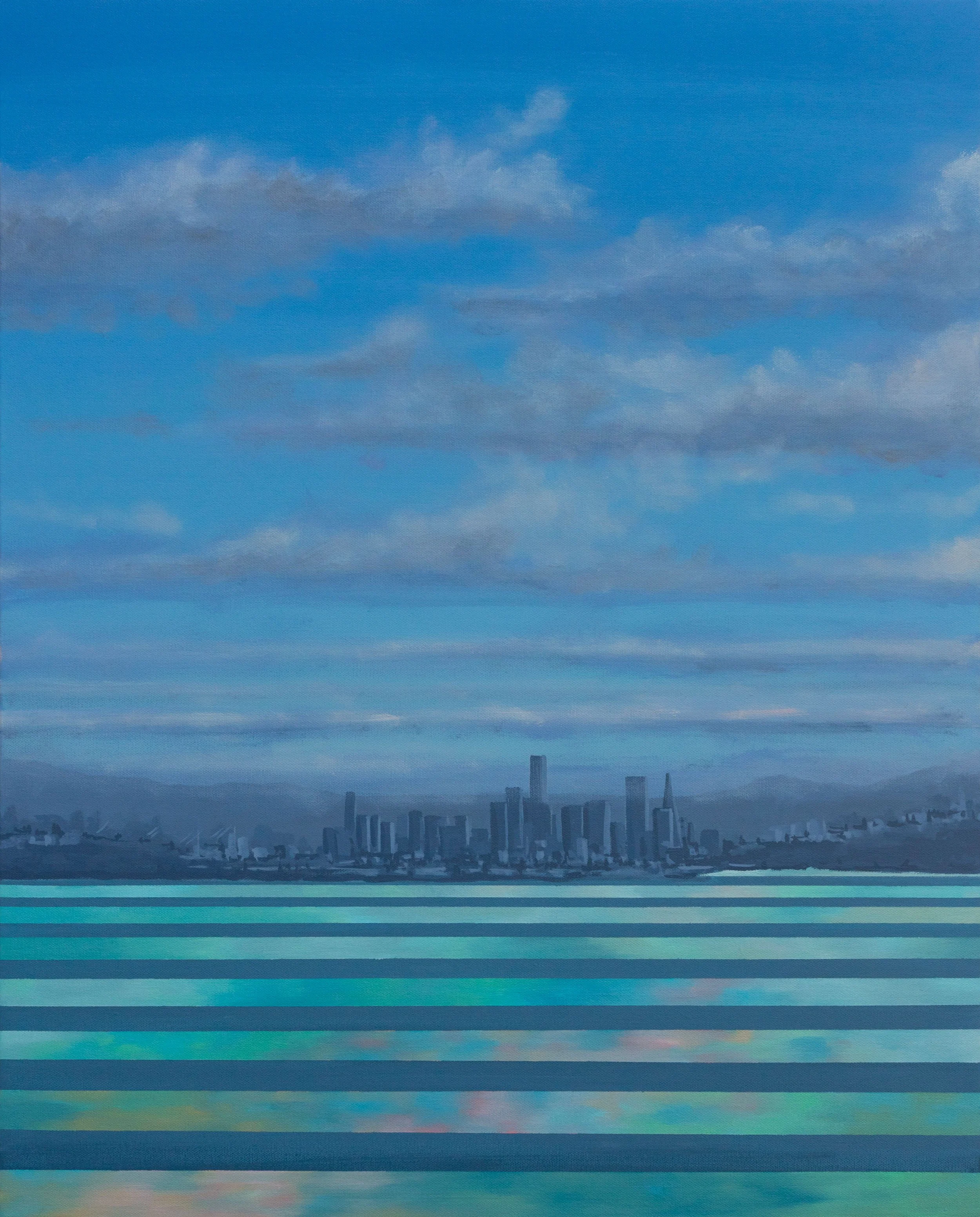 San Francsico beneath the Clouds. 2026. Oil on Canvas. 30"x24"x1.5"