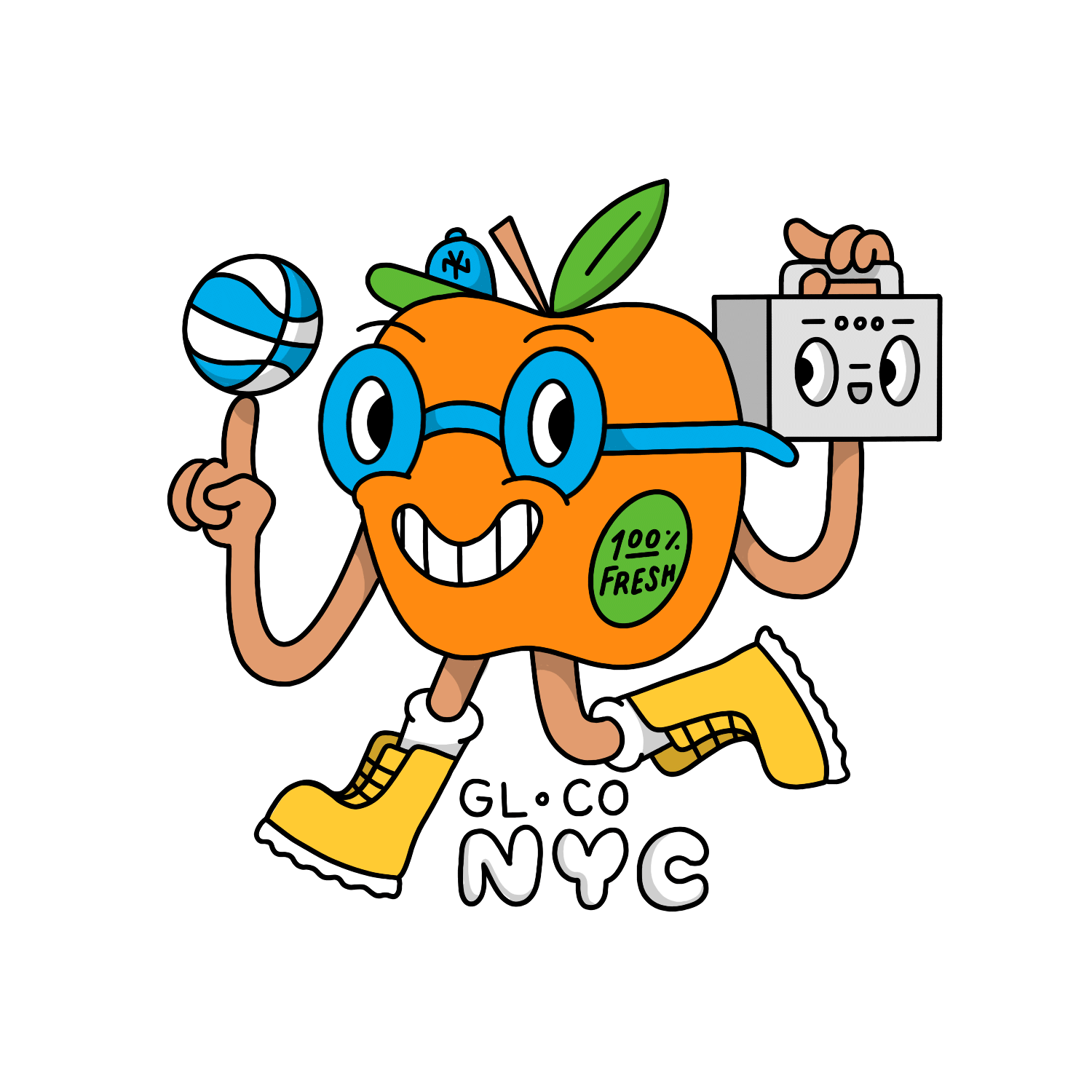 Garrett Leight Stickers // Physical stickers created to be sold in Garrett Leight’s new brick and mortar stores.