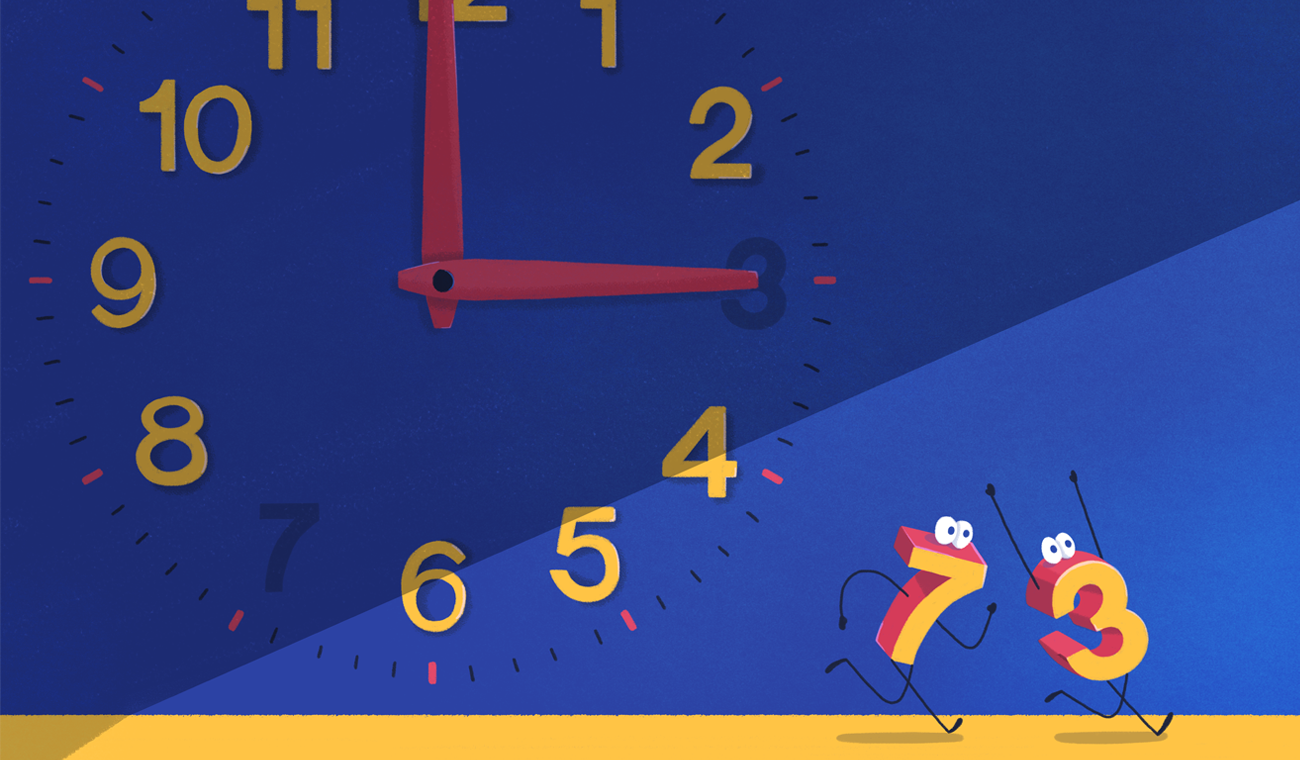 Dropbox: 7 to 3 is the new 9 to 5 // An illustration for the Dropbox Design Blog in September of 2017.