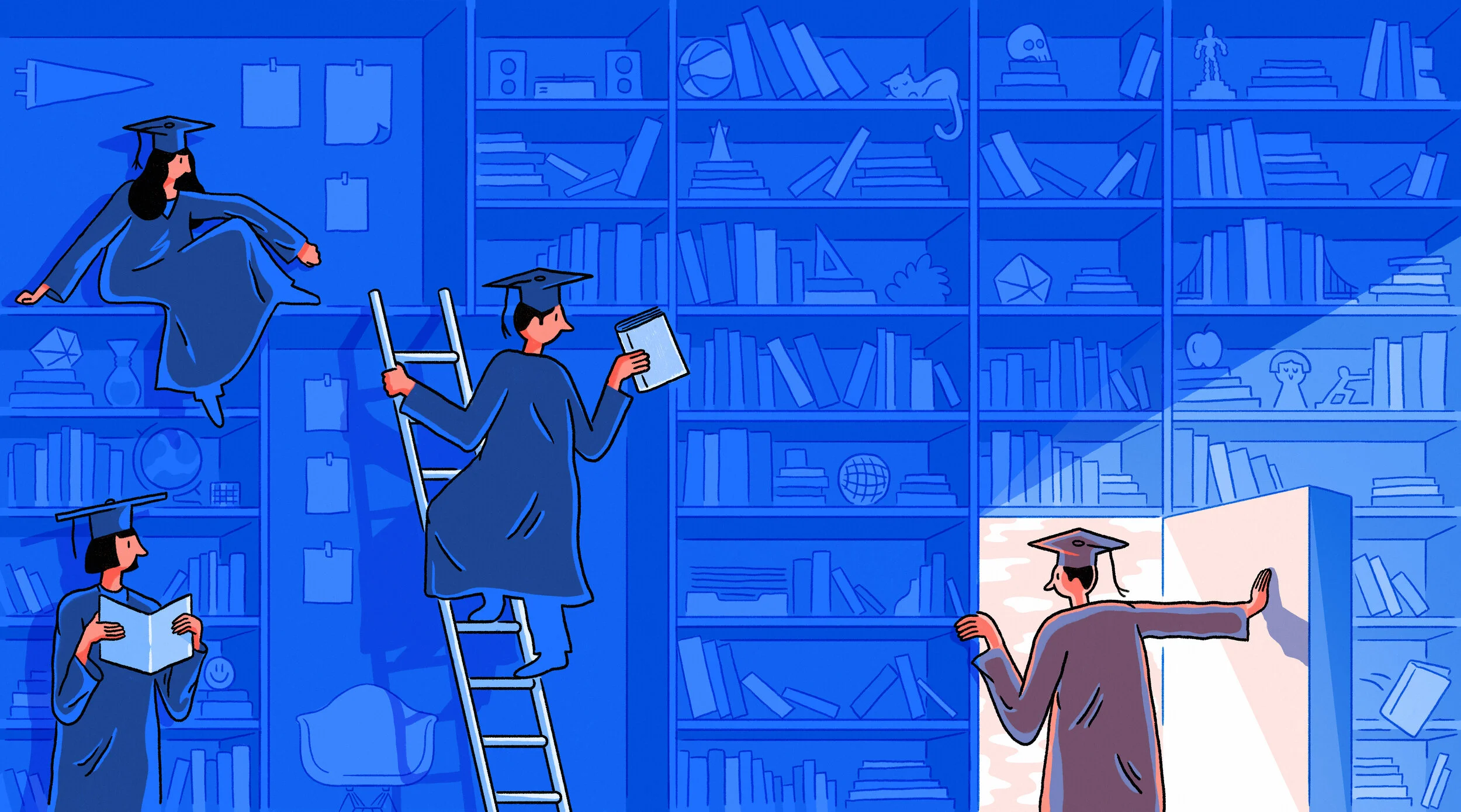 Dropbox: New Grad in Tech // An illustration for the Dropbox Design Blog in June of 2017.